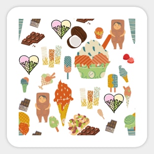 Ice Cream Pattern Sticker